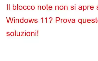 Il blocco note non si apre su Windows 11? Prova queste soluzioni!