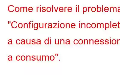 Come risolvere il problema 