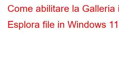 Come abilitare la Galleria in Esplora file in Windows 11?