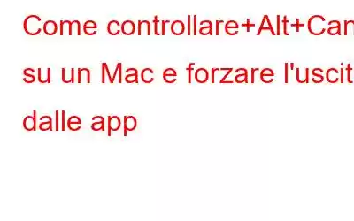 Come controllare+Alt+Canc su un Mac e forzare l'uscita dalle app