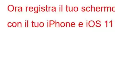 Ora registra il tuo schermo con il tuo iPhone e iOS 11