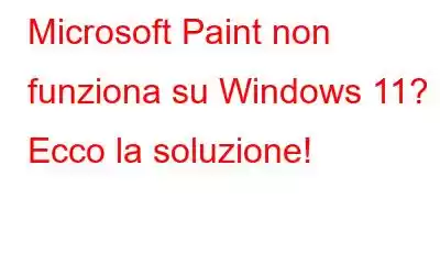 Microsoft Paint non funziona su Windows 11? Ecco la soluzione!