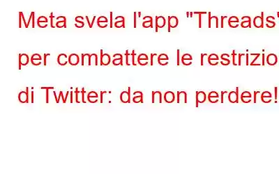 Meta svela l'app 