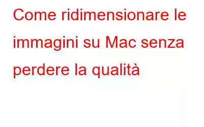 Come ridimensionare le immagini su Mac senza perdere la qualità