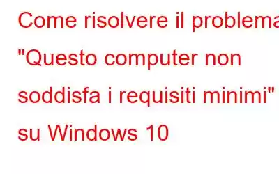 Come risolvere il problema 