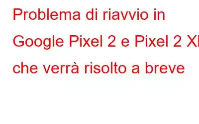 Problema di riavvio in Google Pixel 2 e Pixel 2 XL che verrà risolto a breve