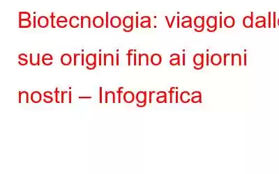 Biotecnologia: viaggio dalle sue origini fino ai giorni nostri – Infografica