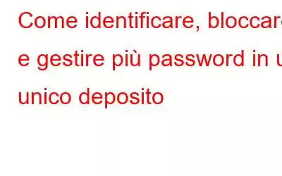 Come identificare, bloccare e gestire più password in un unico deposito