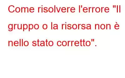 Come risolvere l'errore 