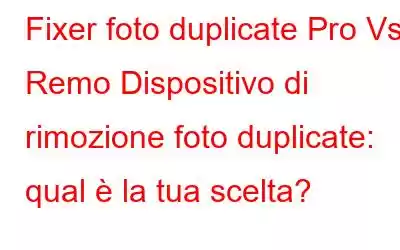 Fixer foto duplicate Pro Vs Remo Dispositivo di rimozione foto duplicate: qual è la tua scelta?