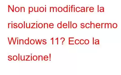 Non puoi modificare la risoluzione dello schermo in Windows 11? Ecco la soluzione!