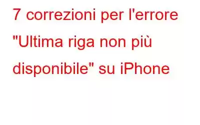 7 correzioni per l'errore 