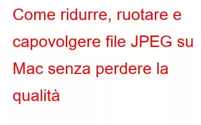 Come ridurre, ruotare e capovolgere file JPEG su Mac senza perdere la qualità