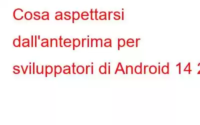 Cosa aspettarsi dall'anteprima per sviluppatori di Android 14 2