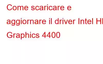 Come scaricare e aggiornare il driver Intel HD Graphics 4400