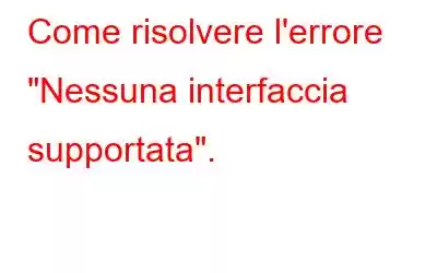 Come risolvere l'errore 