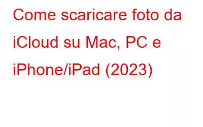 Come scaricare foto da iCloud su Mac, PC e iPhone/iPad (2023)