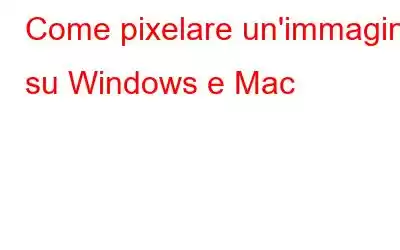 Come pixelare un'immagine su Windows e Mac