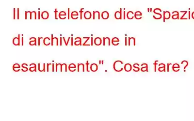 Il mio telefono dice 