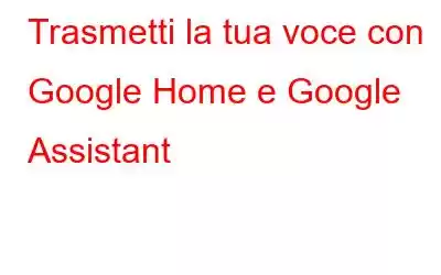 Trasmetti la tua voce con Google Home e Google Assistant