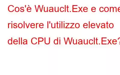 Cos'è Wuauclt.Exe e come risolvere l'utilizzo elevato della CPU di Wuauclt.Exe?