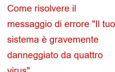 Come risolvere il messaggio di errore 