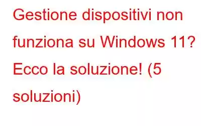 Gestione dispositivi non funziona su Windows 11? Ecco la soluzione! (5 soluzioni)