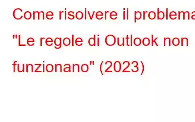 Come risolvere il problema 