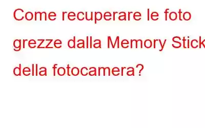 Come recuperare le foto grezze dalla Memory Stick della fotocamera?