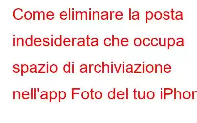 Come eliminare la posta indesiderata che occupa spazio di archiviazione nell'app Foto del tuo iPhone