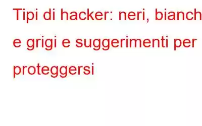 Tipi di hacker: neri, bianchi e grigi e suggerimenti per proteggersi