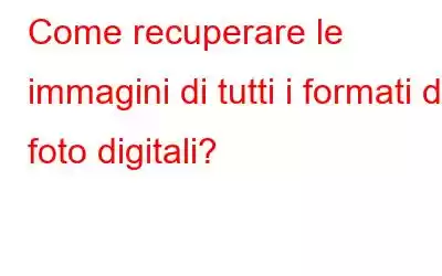 Come recuperare le immagini di tutti i formati di foto digitali?