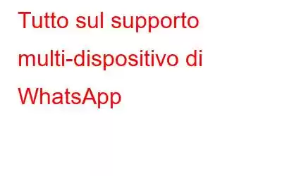 Tutto sul supporto multi-dispositivo di WhatsApp