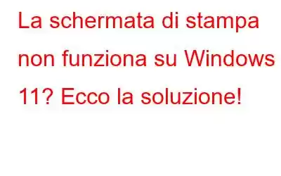 La schermata di stampa non funziona su Windows 11? Ecco la soluzione!