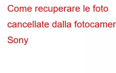 Come recuperare le foto cancellate dalla fotocamera Sony