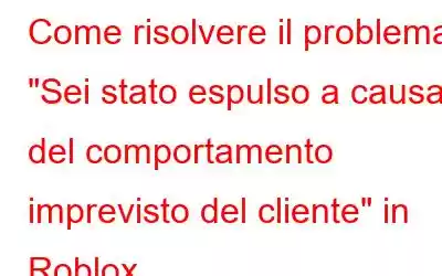 Come risolvere il problema 