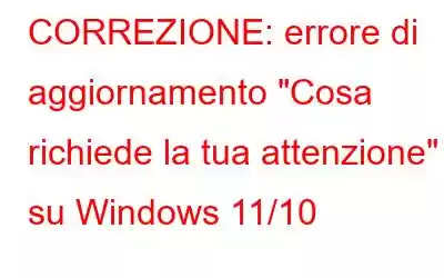 CORREZIONE: errore di aggiornamento 