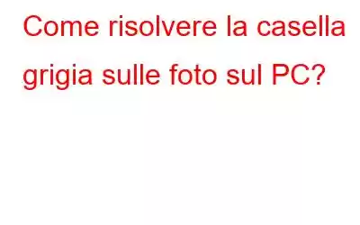 Come risolvere la casella grigia sulle foto sul PC?