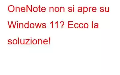 OneNote non si apre su Windows 11? Ecco la soluzione!