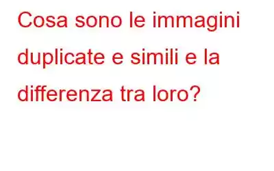 Cosa sono le immagini duplicate e simili e la differenza tra loro?