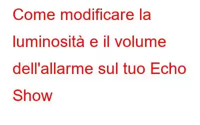 Come modificare la luminosità e il volume dell'allarme sul tuo Echo Show