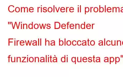 Come risolvere il problema 