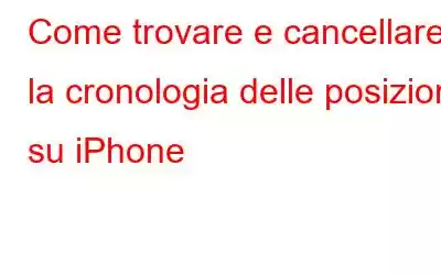 Come trovare e cancellare la cronologia delle posizioni su iPhone