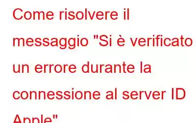 Come risolvere il messaggio 