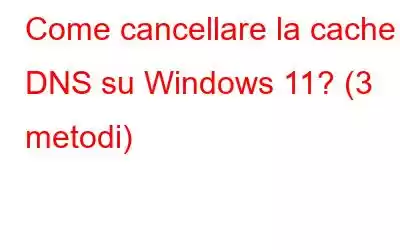 Come cancellare la cache DNS su Windows 11? (3 metodi)